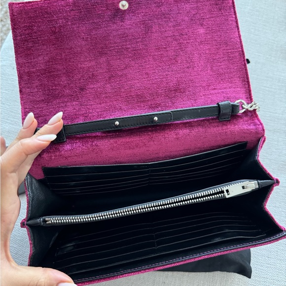 YSL purple velvet crossbody/clutch - Picture 5 of 5